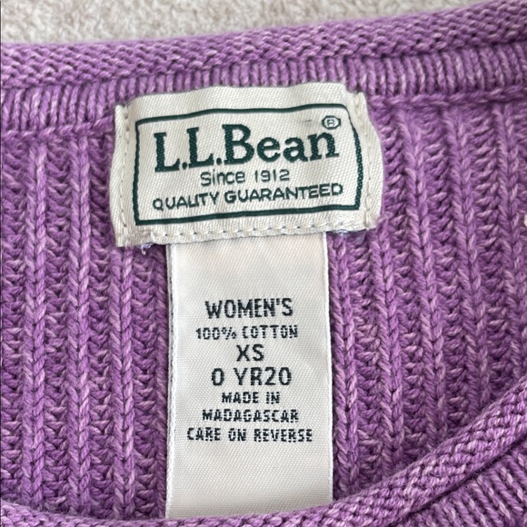 L.L. Bean Women's Lavender Crew Neck Sweater - Picture 2 of 5